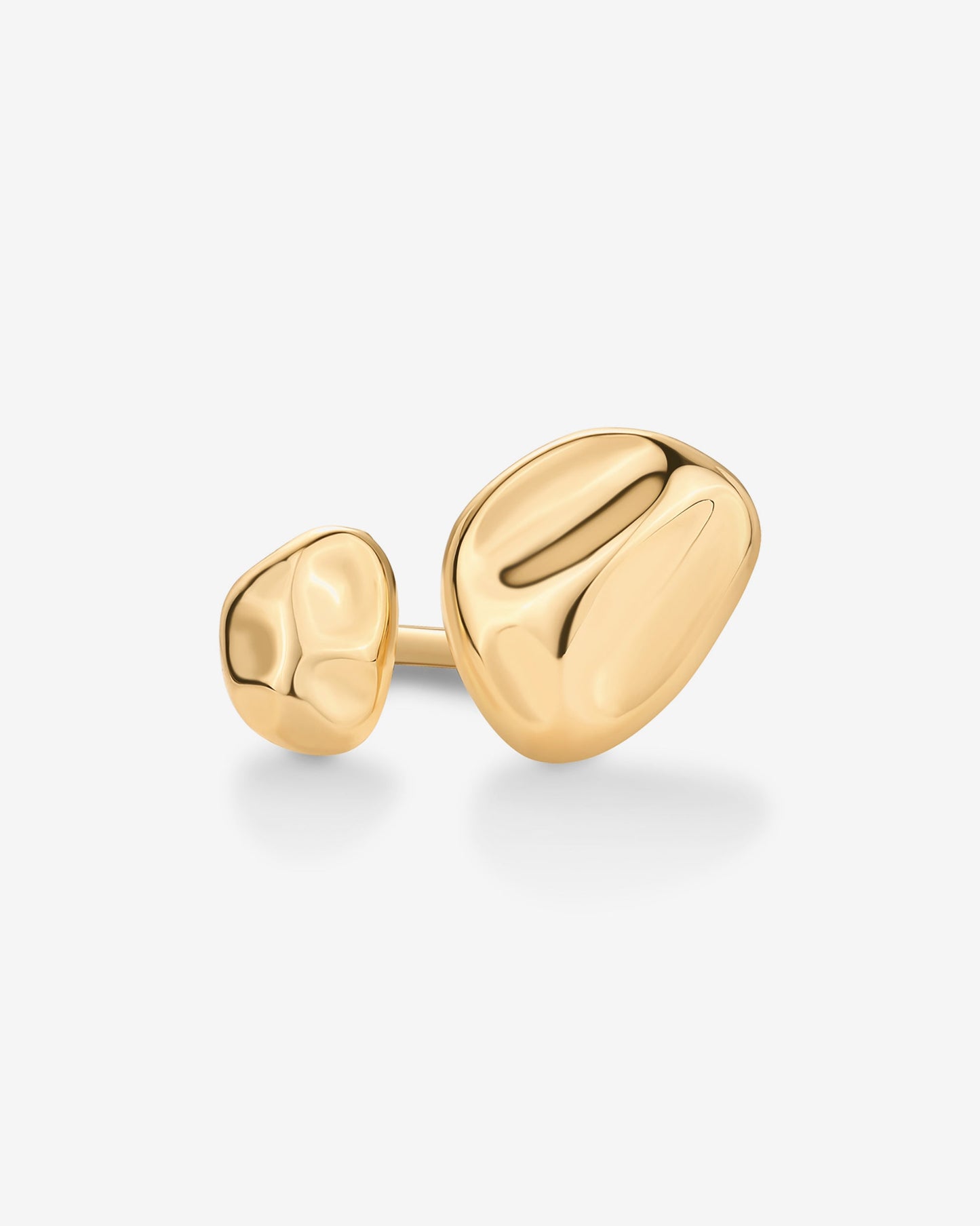 Double Pebble Open Ring