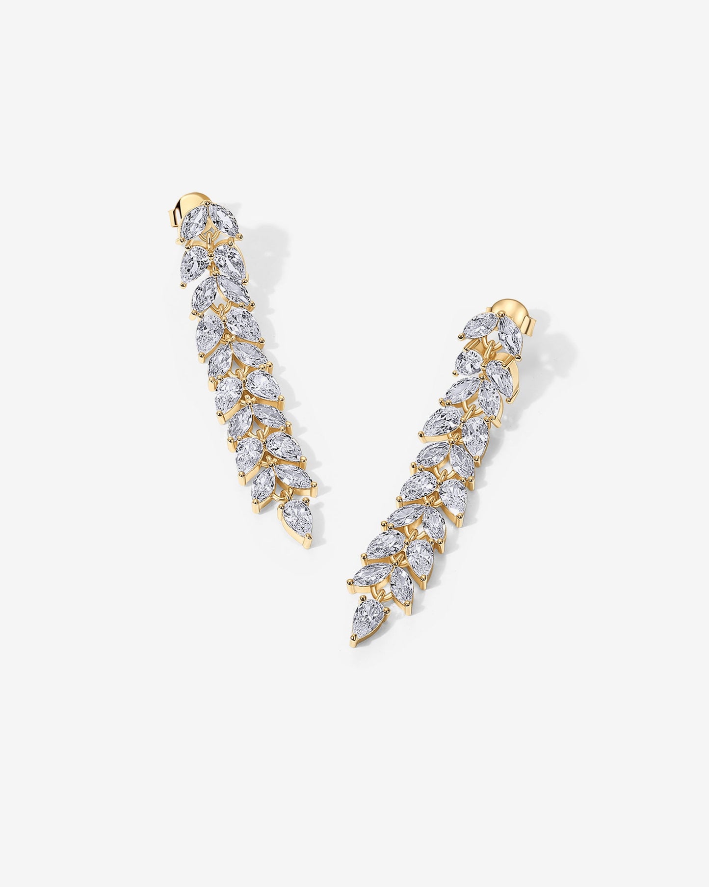 Marquise Linear Bridal Earrings