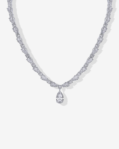 Pear Drop Tennis Necklace