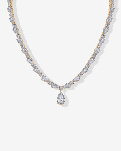 Pear Drop Tennis Necklace