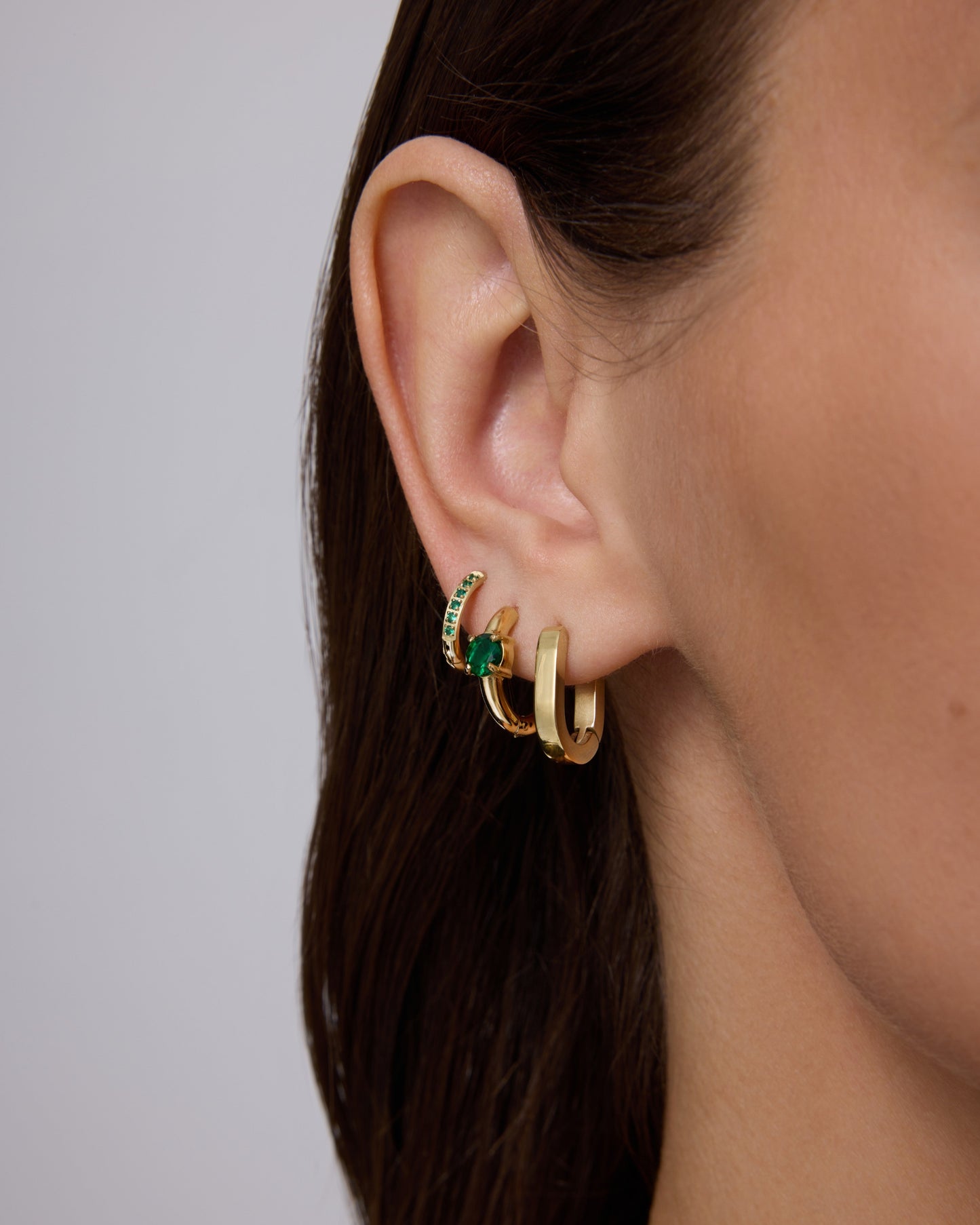 Luxe Huggie Hoop Earrings Set