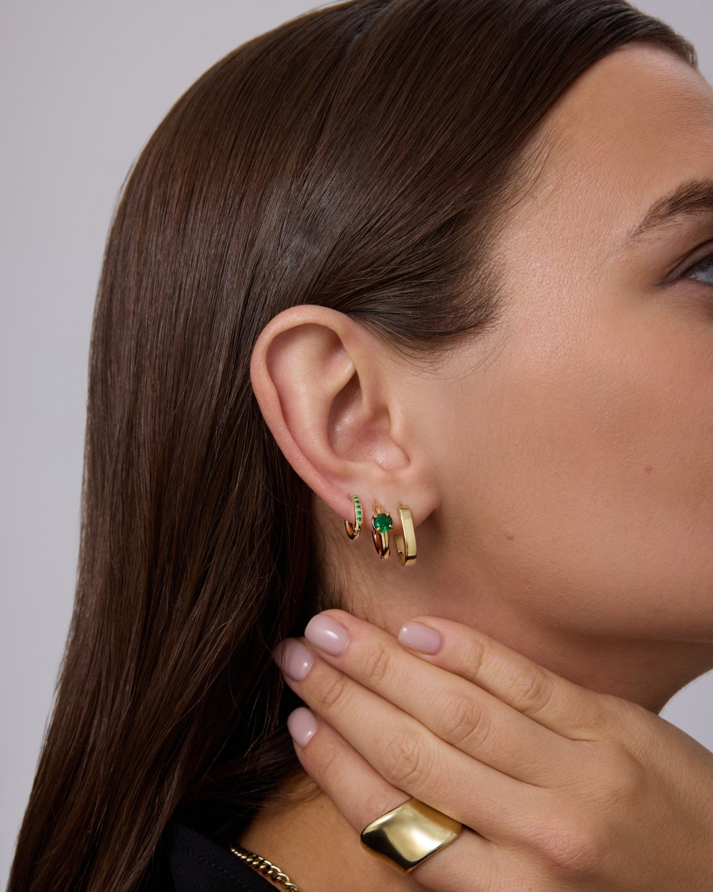 Luxe Huggie Hoop Earrings Set