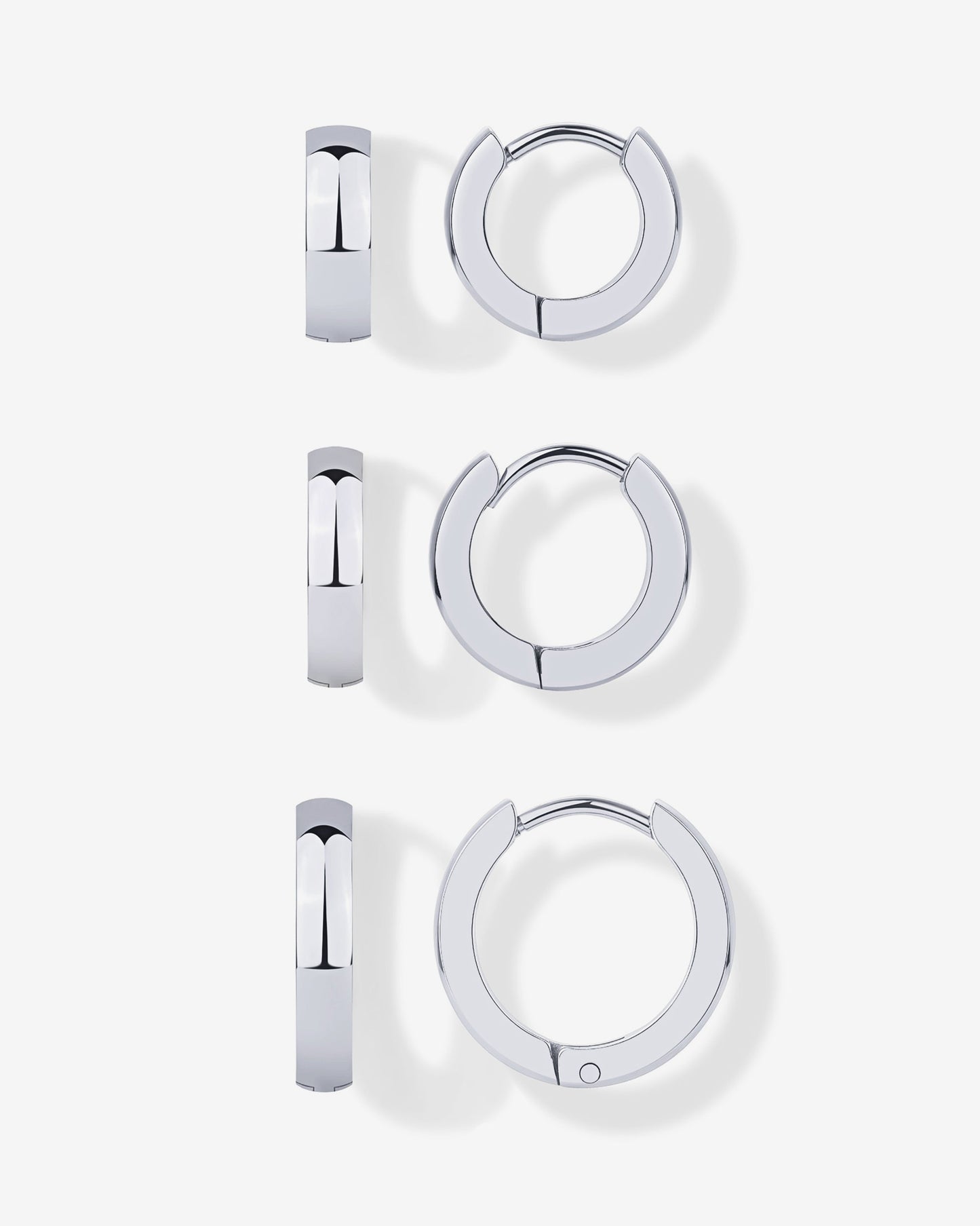 Chunky Huggie Hoop Earrings Set