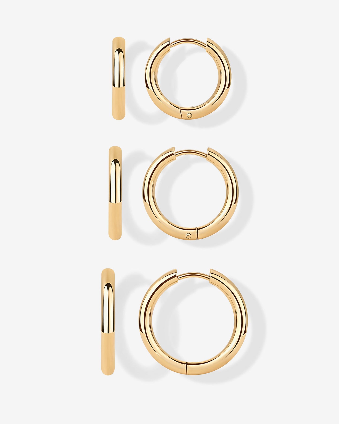 Thin Hoop Earrings Set