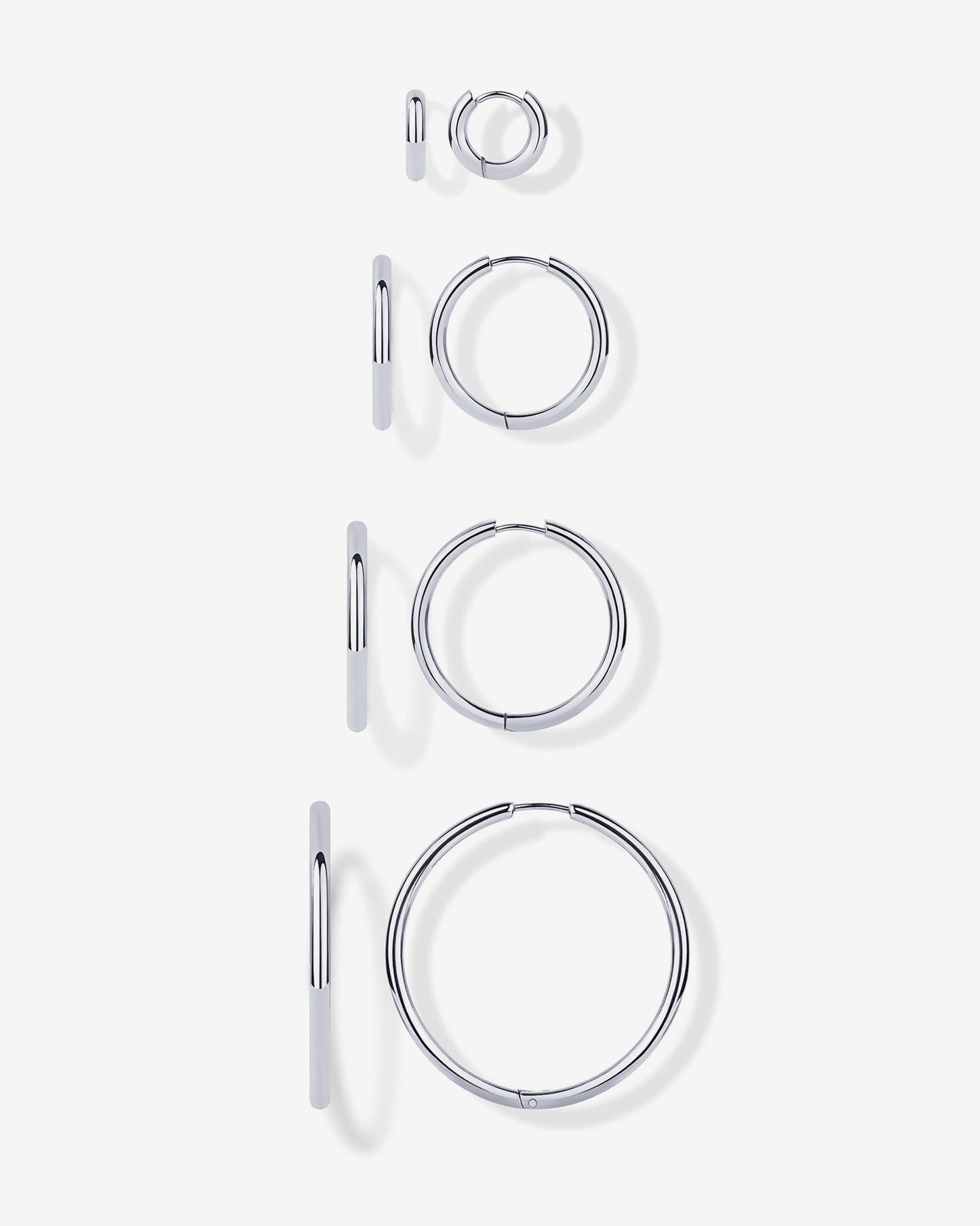 Cascade Graduated Hoop Earrings Set