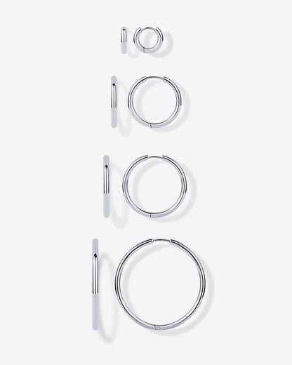 Cascade Graduated Hoop Earrings Set