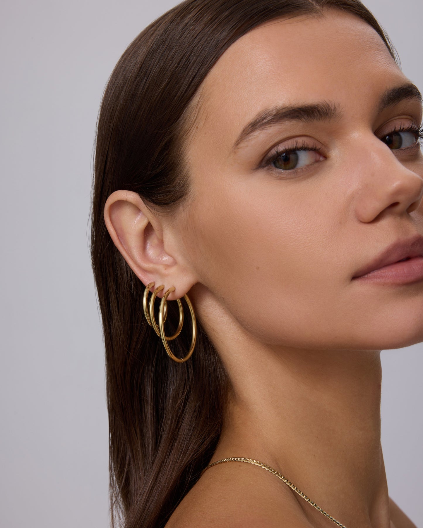 Cascade Graduated Hoop Earrings Set
