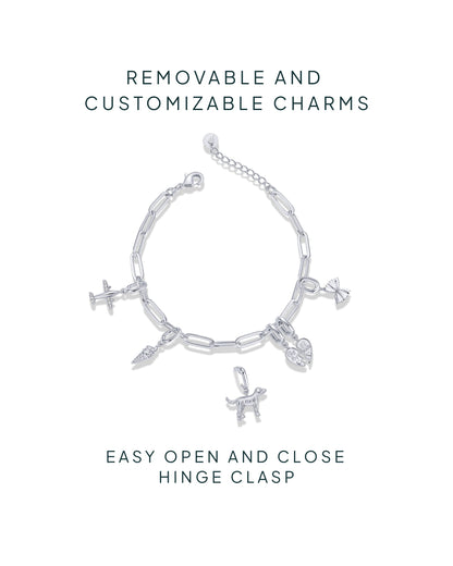 Cherished Connections Charm Paperclip Bracelet Set