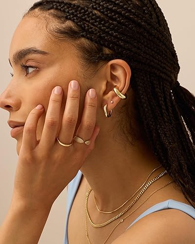 Chunky Tubular Ear Cuffs