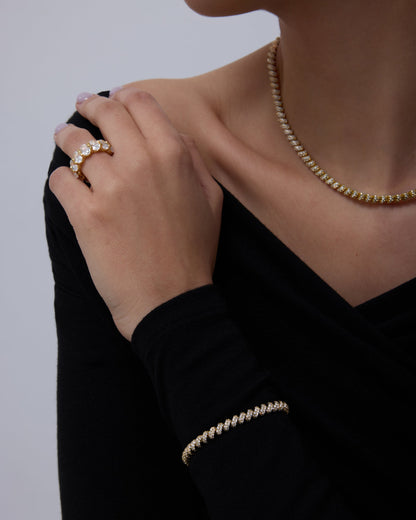 Marquise Shaped Tennis Bracelet
