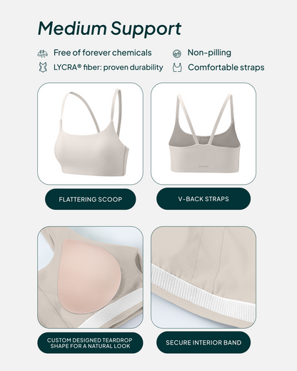 Athleisure Contrast Scoop Medium-Support Sports Bra