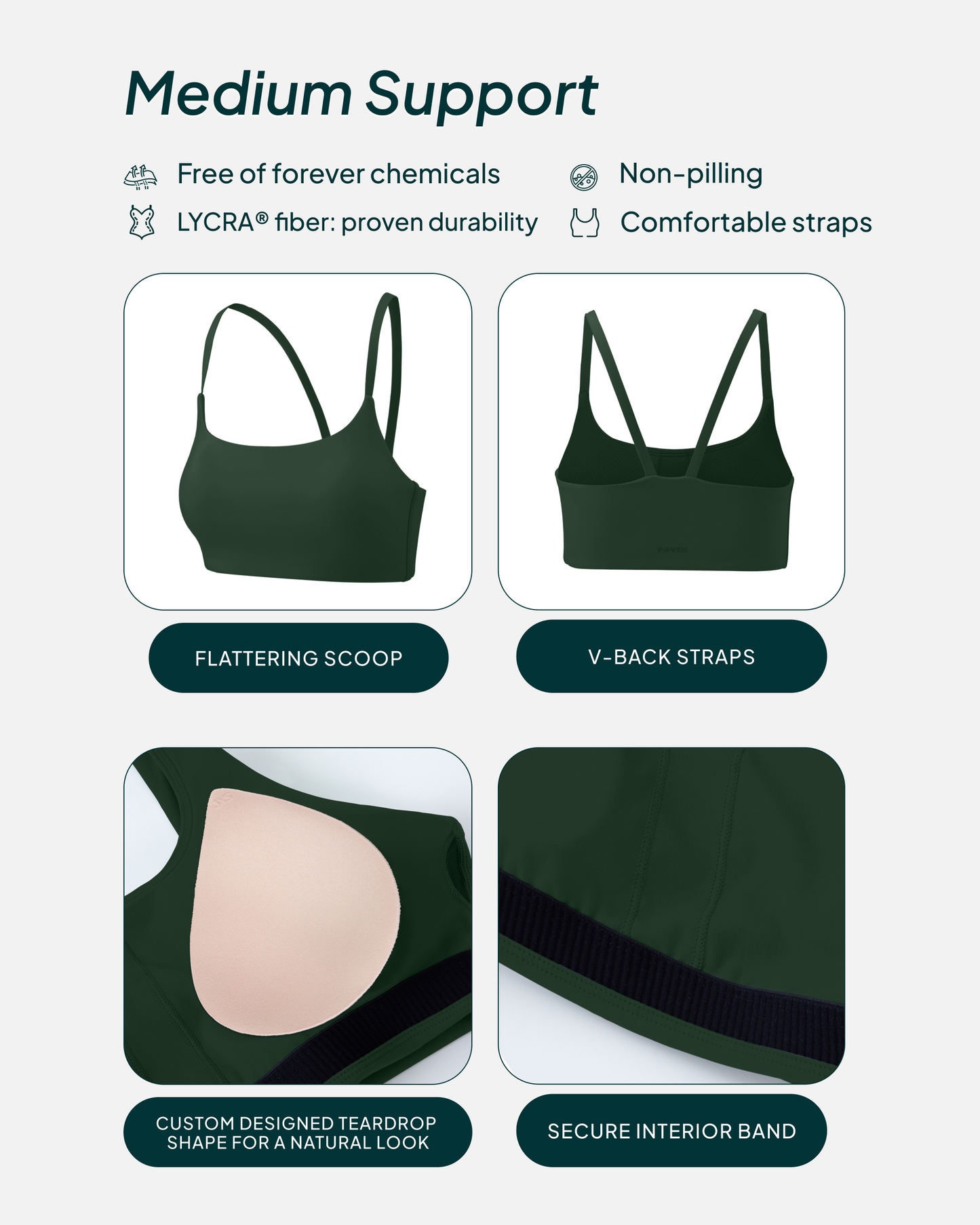 Athleisure Contrast Scoop Medium-Support Sports Bra
