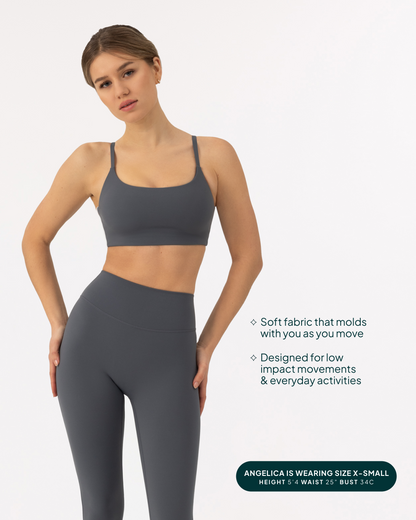 Athleisure Contrast Scoop Medium-Support Sports Bra