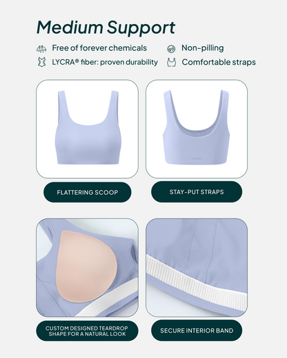Athleisure Scoop High-Support Removable Padded Sports Bra