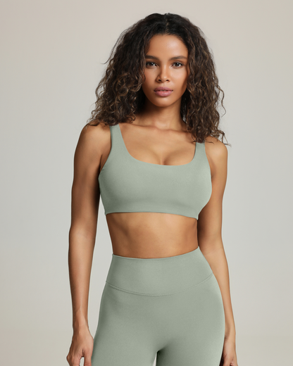 Athleisure Scoop High-Support Removable Padded Sports Bra