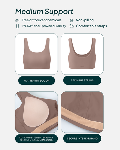 Athleisure Scoop High-Support Removable Padded Sports Bra