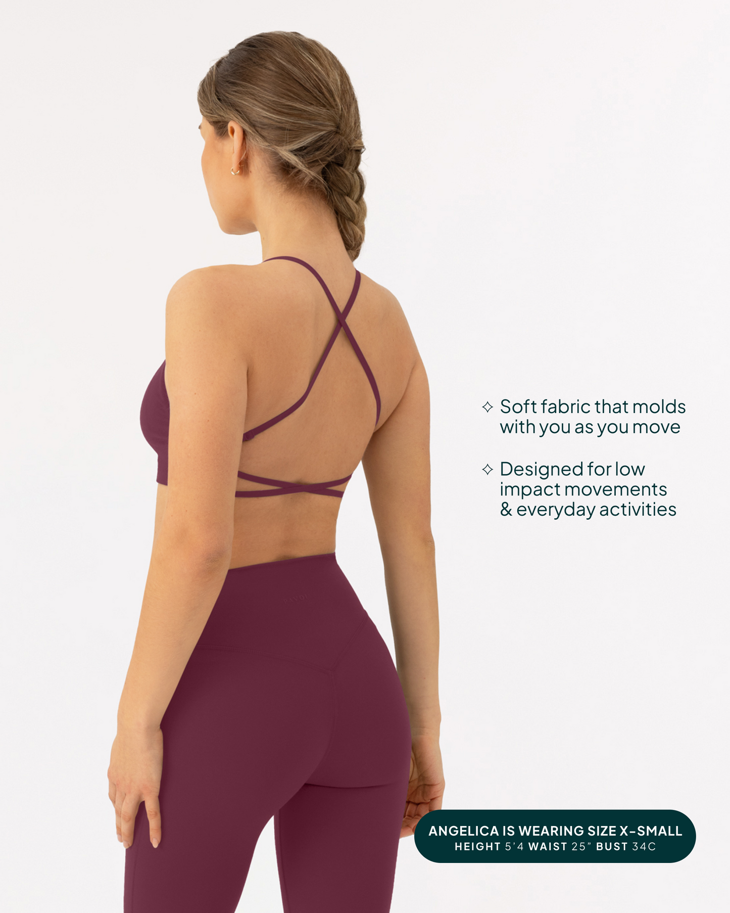 Athleisure Criss-Cross Strap Low-Impact Sports Bra