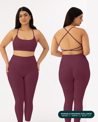 Athleisure Criss-Cross Strap Low-Impact Sports Bra