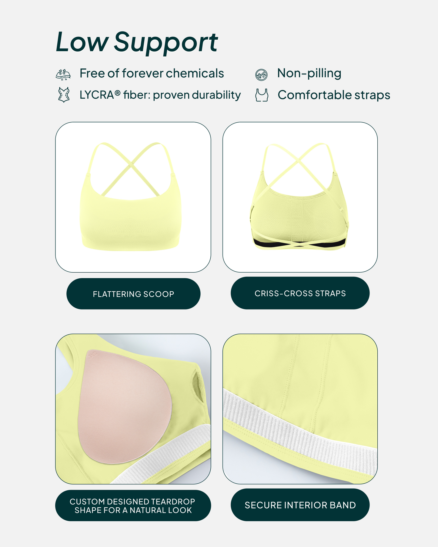 Athleisure Criss-Cross Strap Low-Impact Sports Bra