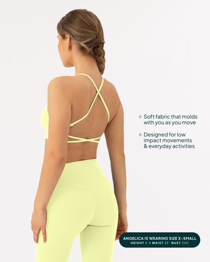 Athleisure Criss-Cross Strap Low-Impact Sports Bra