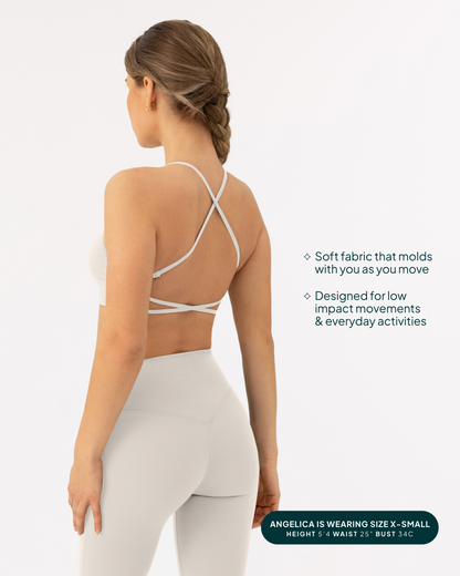 Athleisure Criss-Cross Strap Low-Impact Sports Bra