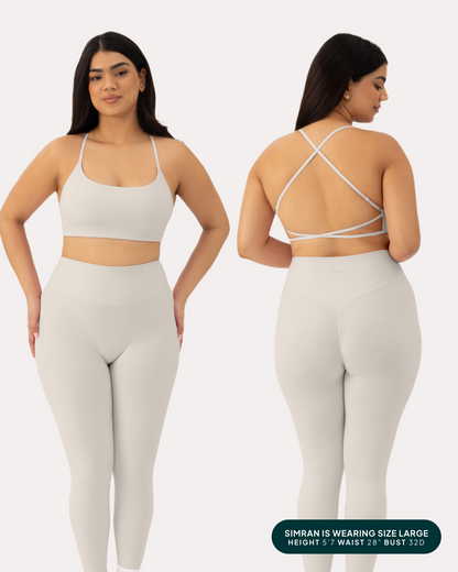 Athleisure Criss-Cross Strap Low-Impact Sports Bra