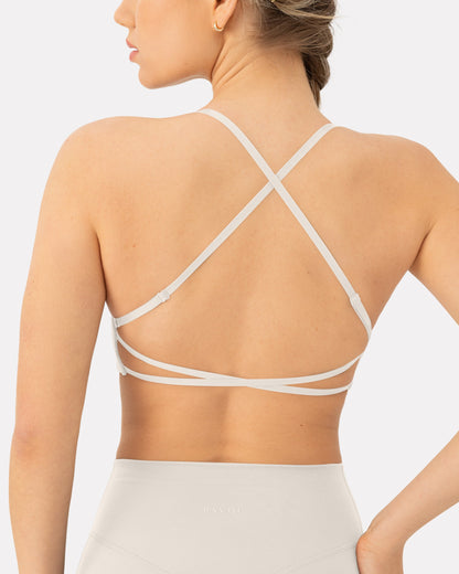 Athleisure Criss-Cross Strap Low-Impact Sports Bra
