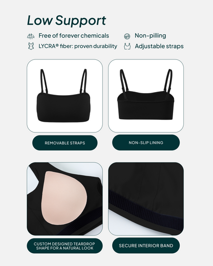 Athleisure Bandeau Low-Support Sports Bra