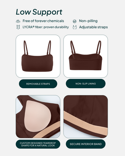 Athleisure Bandeau Low-Support Sports Bra
