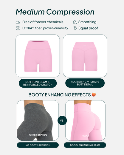 FlexFlow Butt Lifting High-Waisted 4" Seasonal Biker Shorts