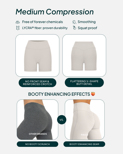 FlexFlow Butt Lifting High-Waisted 4" Biker Shorts