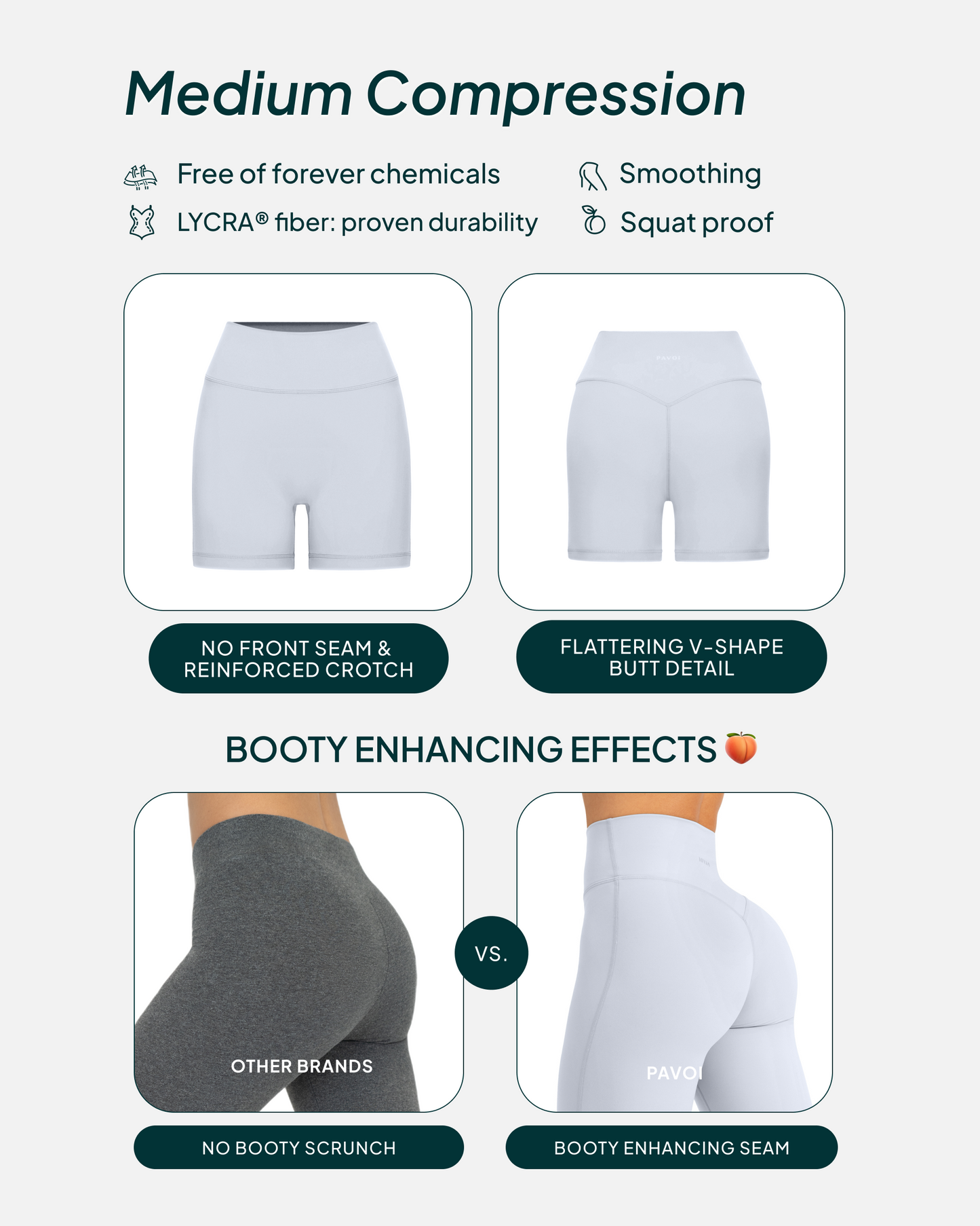 FlexFlow Butt Lifting High-Waisted 4" Biker Shorts