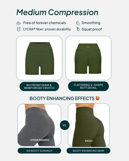 FlexFlow Butt Lifting High-Waisted 4" Biker Shorts
