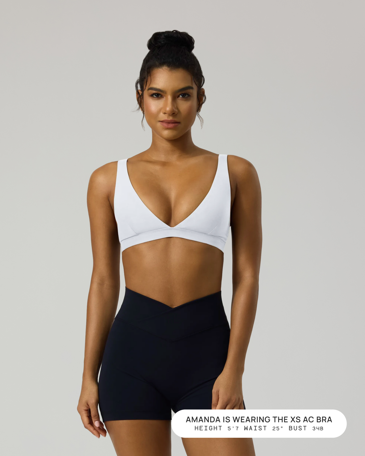 Athleisure Plunge V-Neck Open Back Bra with Removable Pads