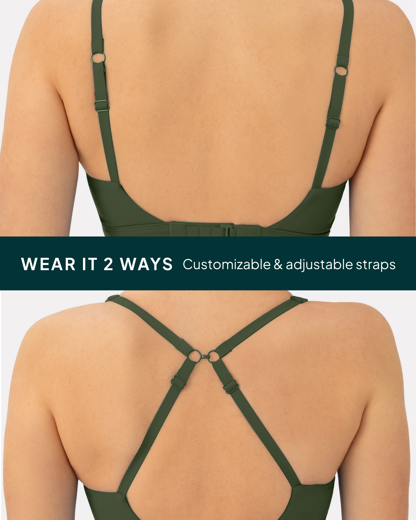 Supportive High-Support Padded Convertible Sports Bra