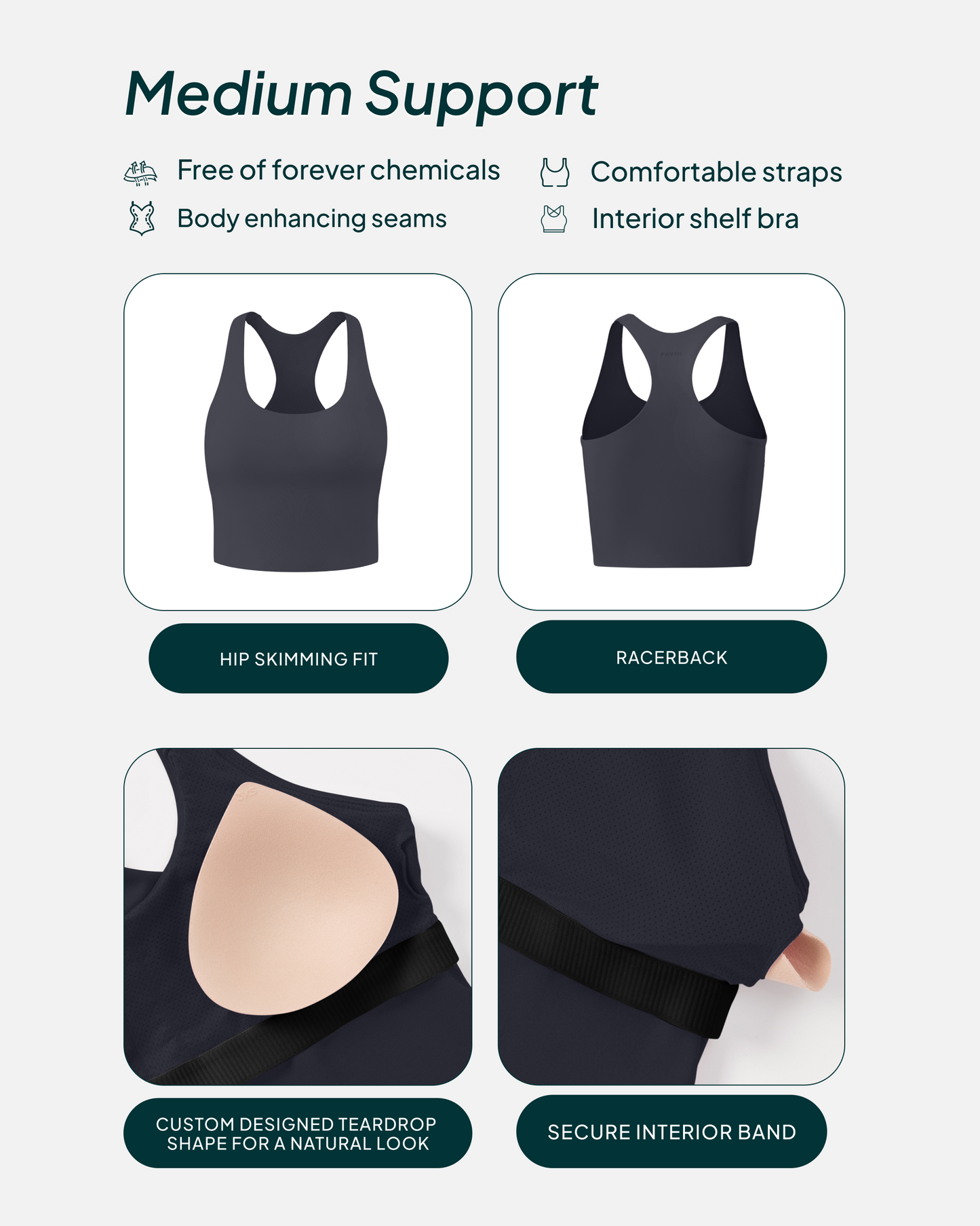 Performance Medium-Support Racerback Tank Top