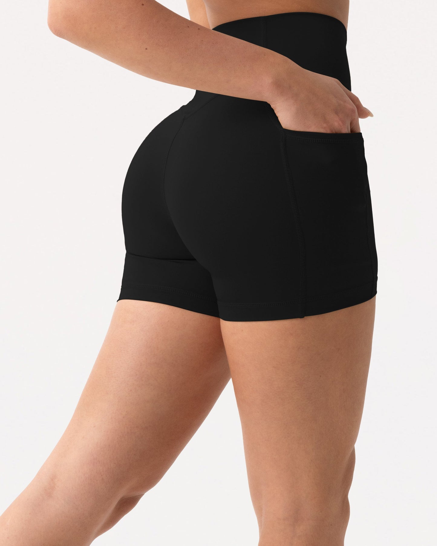 High-Waisted Butt Lifting 4" Biker Shorts with Pockets