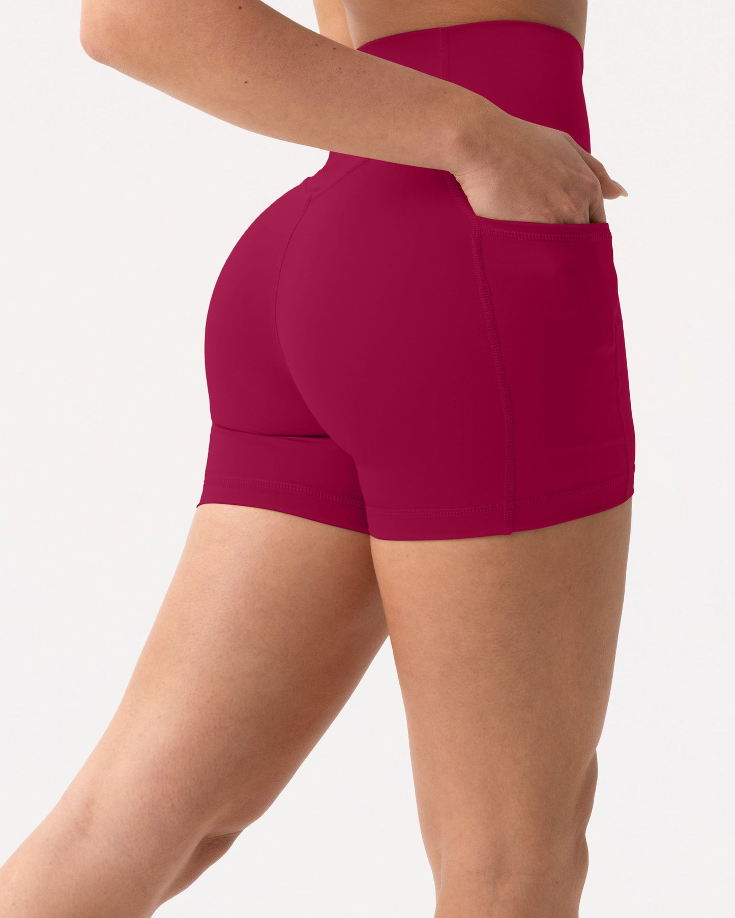 High-Waisted Butt Lifting 4" Biker Shorts with Pockets