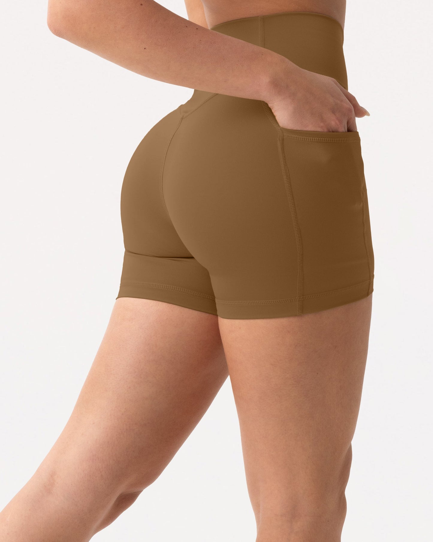 High-Waisted Butt Lifting 4" Biker Shorts with Pockets