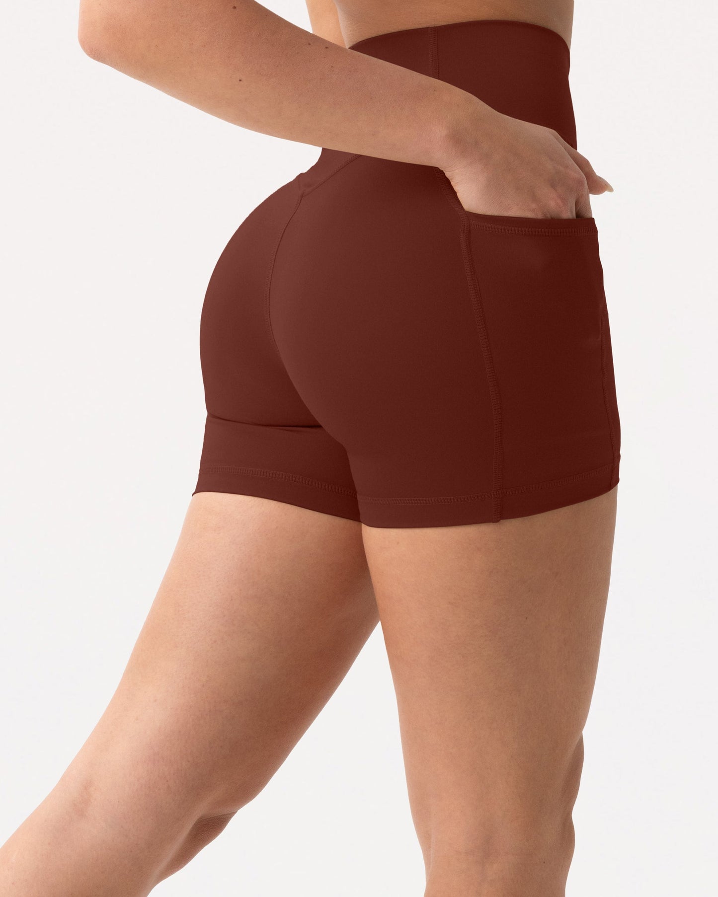 High-Waisted Butt Lifting 4" Biker Shorts with Pockets