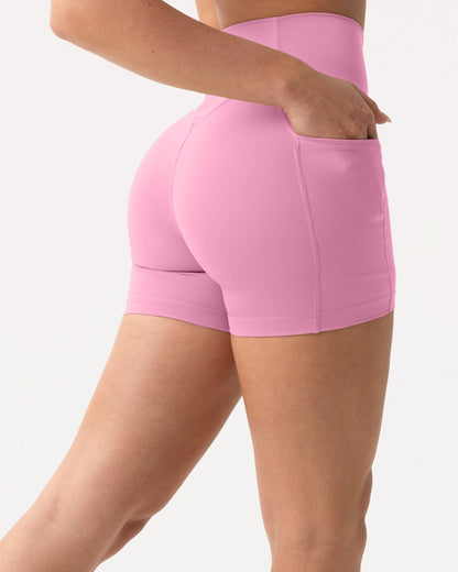 High-Waisted Butt Lifting 4" Biker Shorts with Pockets