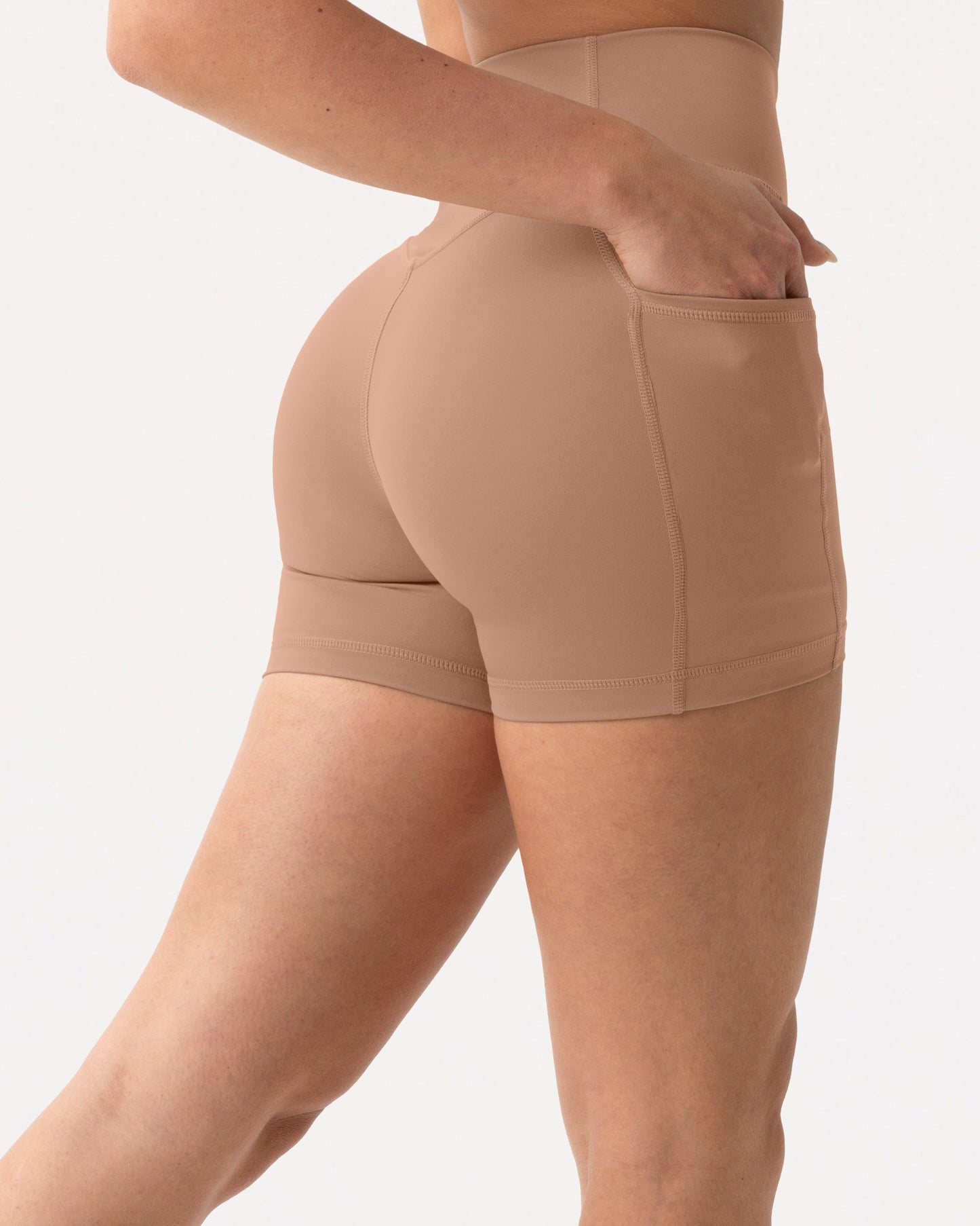 High-Waisted Butt Lifting 4" Biker Shorts with Pockets