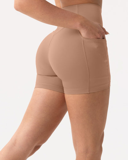 High-Waisted Butt Lifting 4" Biker Shorts with Pockets