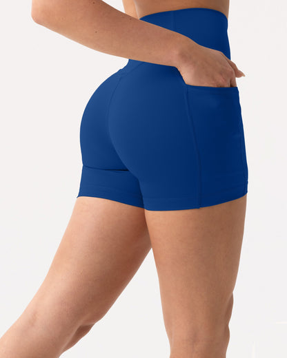 High-Waisted Butt Lifting 4" Biker Shorts with Pockets