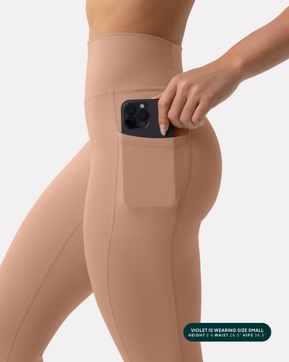 High-Waisted Butt Lifting Tall-Length Leggings with Pockets